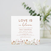 Invitation Boho Love est dans Bloom Fleur sauvage Fête des ma (Debout devant)