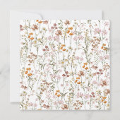 Invitation Boho Love est dans Bloom Fleur sauvage Fête des ma (Dos)