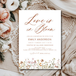 Invitation Boho Love est dans Bloom Fleur sauvage Fête des ma