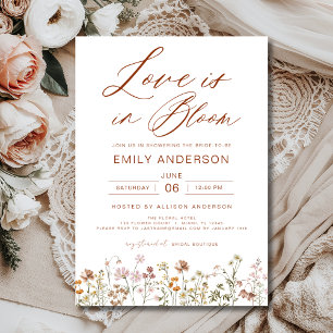 Invitation Boho Love est dans Bloom Fleur sauvage Fête des ma