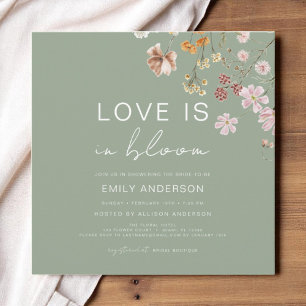 Invitation Boho Love est dans Bloom Fleur sauvage Fête des ma