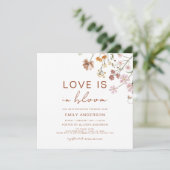 Invitation Boho Love est dans Bloom Fleur sauvage Fête des ma (Debout devant)