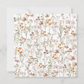 Invitation Boho Love est dans Bloom Fleur sauvage Fête des ma (Dos)