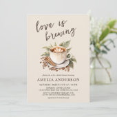 Invitation Boho Love est en train de brasser Fête des mariées (Debout devant)