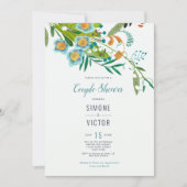 Invitation Boho Lys Floral moderne de Valley Couples Douche (Devant)