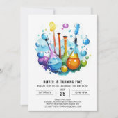 Invitation Boho Mad Scientifique Découverte Anniversaire (Devant)