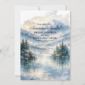 Invitation Boho Maintain Lake Trees Adventure Bridal Shower (Devant)