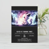 Invitation Boho Majestic Chat Anniversaire (Debout devant)
