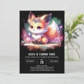 Invitation Boho Majestic Fox Anniversaire numérique (Debout devant)
