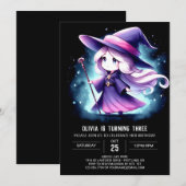 Invitation Boho Majestic Wizard Anniversaire (Devant / Derrière)