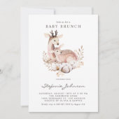 Invitation Boho maman et bébé cerf Woodland Baby Brunch (Devant)