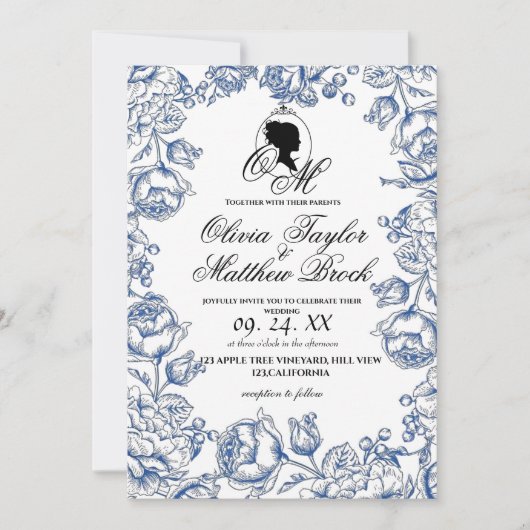Invitation Boho Mariage Élégant Script Castle Mariage (Devant)