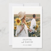 Invitation Boho Mariage photo minimaliste moderne (Devant)