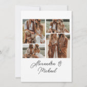 Invitation Boho Mariage photo minimaliste moderne (Dos)