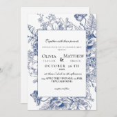 Invitation Boho Mariage Rustique Neutre Floral Moderne Mariag (Devant / Derrière)