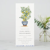 Invitation Boho Marocain Aquarelle Lemon Jaune Arbre Mariage (Debout devant)