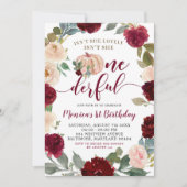 Invitation Boho Marsala Citrouille Fall Anniversaire (Devant)