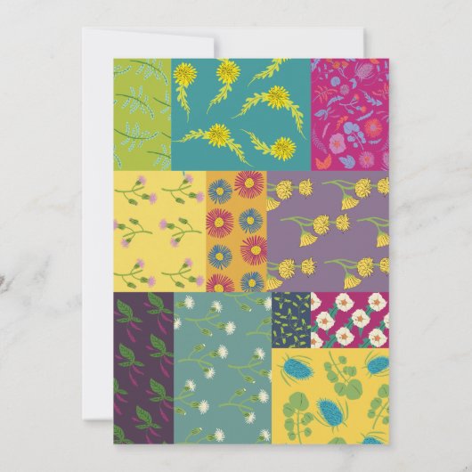 Invitation Boho Maximalist Mariage Quilt Patchwork (Dos)