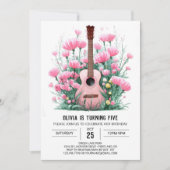 Invitation Boho Mélodique Guitare Anniversaire (Devant)