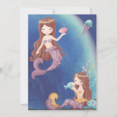 Invitation Boho Mermaid, sous la fête d'anniversaire de Sea B (Dos)