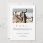 Invitation Boho Merry Christmas Arched Photo Holiday Card (Dos)