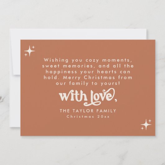 Invitation Boho Merry Christmas Holiday Card (Dos)