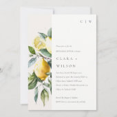 Invitation Boho Minimal Jaune Lemon Jardin Dîner de répétitio (Devant)