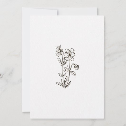 Invitation Boho Minimalist Botanicals Wildflower Wedding (Dos)