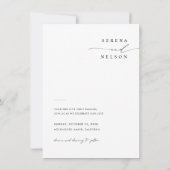 Invitation Boho Minimalist Budget Wedding (Dos)