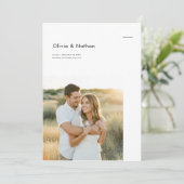 Invitation Boho Minimalist Photo Wedding (Debout devant)