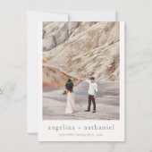 Invitation Boho Minimalist Terracotta Arch & Mariage photo (Dos)