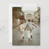 Invitation Boho Minimalista 2 Fotos Invitación de Boda (Dos)