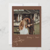 Invitation Boho Minimaliste Botaniques Terracotta Mariage (Dos)