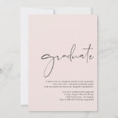Invitation Boho Minimaliste Calligraphie Arch Photo Graduatio (Dos)