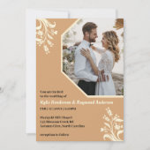 Invitation Boho Minimaliste Floral Mariage (Devant)