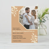 Invitation Boho Minimaliste Floral Mariage (Debout devant)