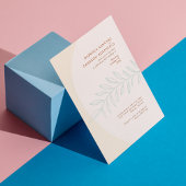 Invitation Boho minimaliste Mariage botanique beige