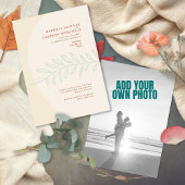 Invitation Boho minimaliste Mariage botanique beige