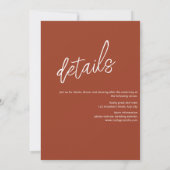 Invitation Boho Minimaliste Mariage Floral Mariage modifiable (Dos)