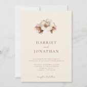 Invitation Boho minimaliste Rustique Floral (Devant)