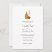 Invitation Boho minimaliste Vases Mariage (Devant)