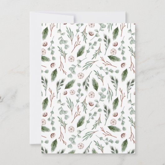 Invitation Boho Modern Arch Noël Fête de Noël (Dos)