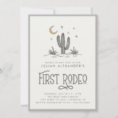 Invitation Boho Modern Boys Premier Rodéo 1er Anniversaire (Devant)