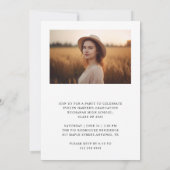 Invitation Boho Modern Elegant 4 Photo Graduation Party (Dos)