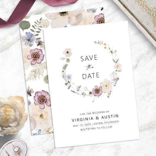 Invitation Boho Modern Enregistrer La Date