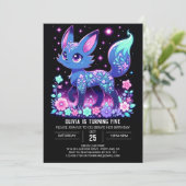 Invitation Boho Modern Fox Digital Anniversaire (Debout devant)