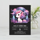 Invitation Boho Modern Horse Anniversaire (Debout devant)