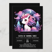 Invitation Boho Modern Horse Anniversaire (Devant / Derrière)