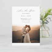 Invitation Boho Modern Minimal Photo verticale Enregistrer la (Debout devant)