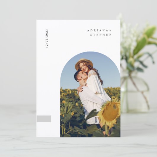 Invitation Boho Modern Minimalist Wedding (Debout devant)